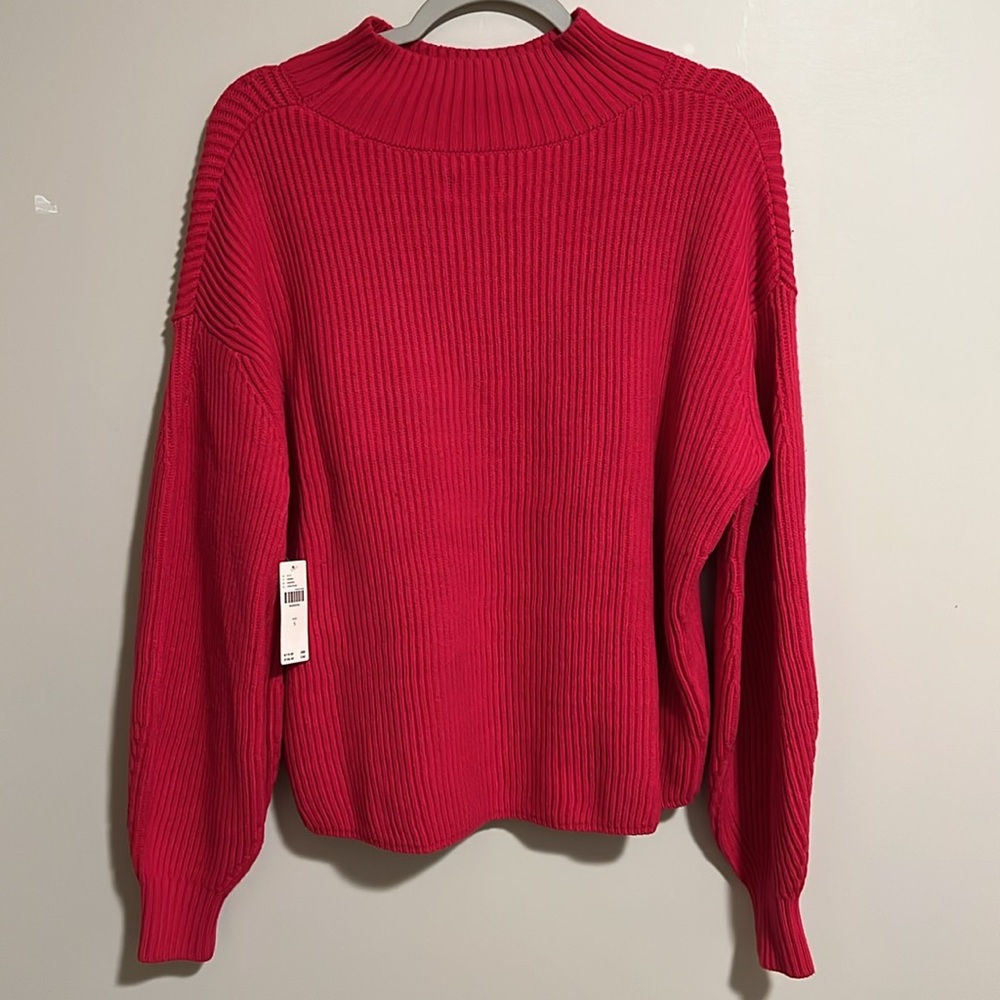 NWT Pink Rose Mockneck Sweater - Picture 5 of 5